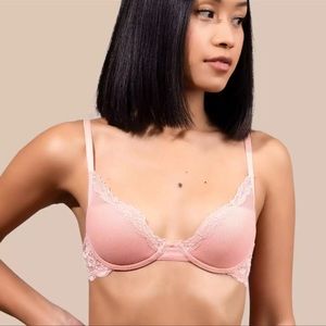 PEPPER Laid Back Lace Bra Blush Crush - 32A